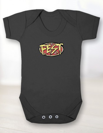 F.E.S.T "Round logo" svart babybody